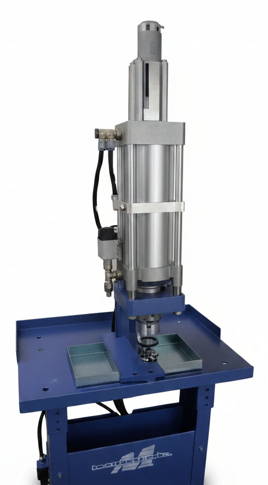 Metalmeccanica GS/S-RCDC – Applicatore pneumatico ad una testa con regolazione corsa superiore e cilindro doppio