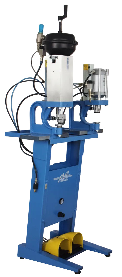 Metalmeccanica GS/D-1DC – Applicatore pneumatico a due teste con una testa standard e una con cilindro a membrana 30