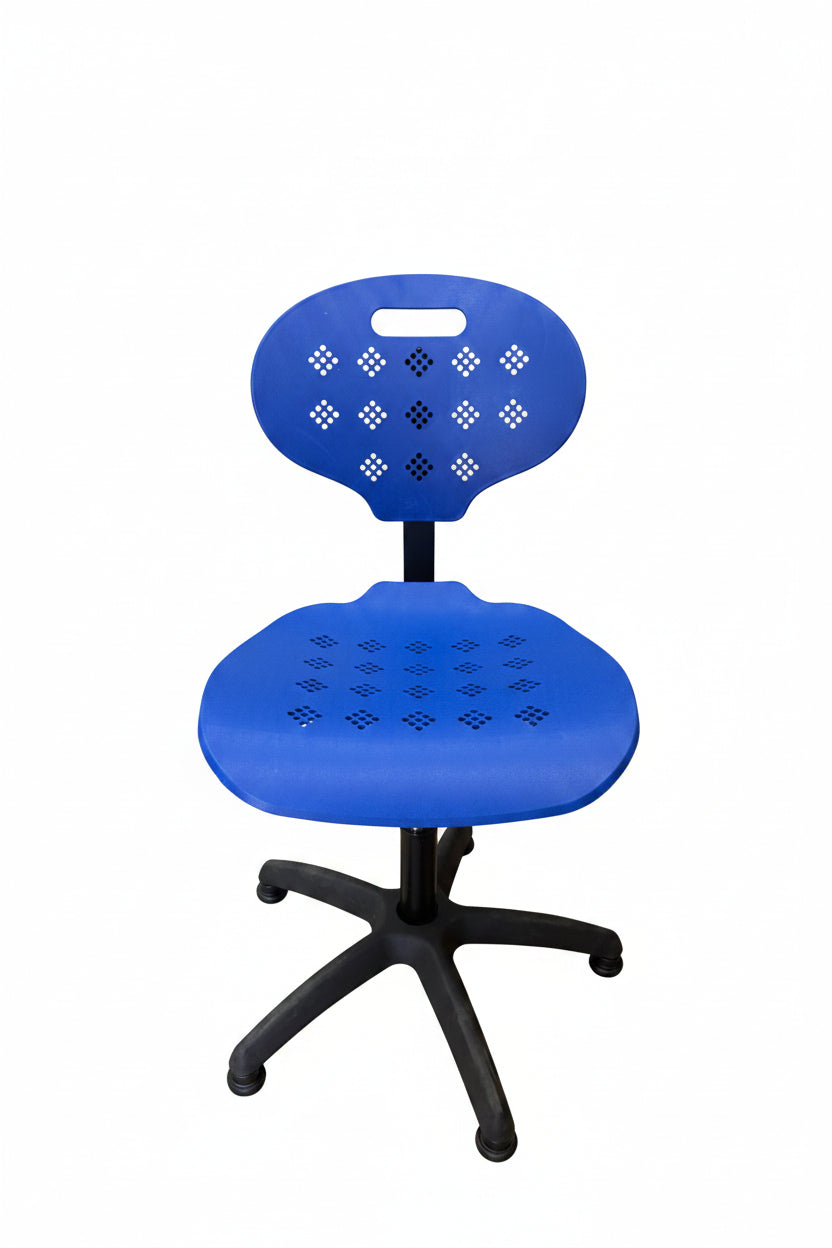 Sedia da lavoro per macchinista nera/blu