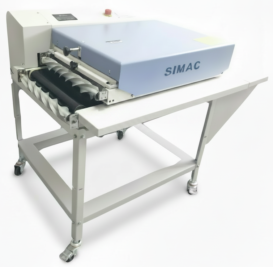 Simac 450 GS – Pressa termoadesiva rotativa con carrello (larghezza 45 cm)