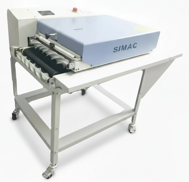 Simac 450 GS R – Pressa termoadesiva rotativa (larghezza 45 cm) per pelletteria