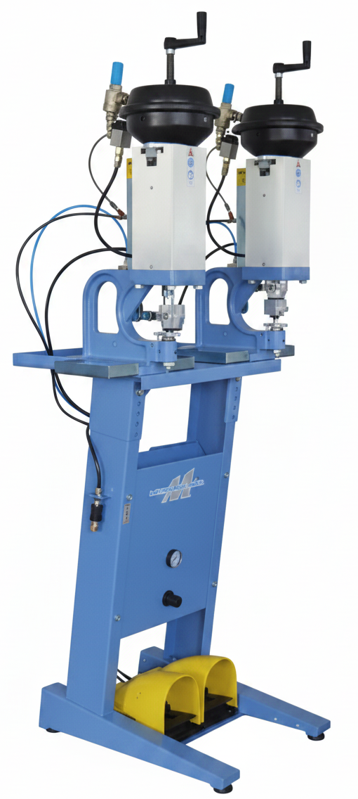 Metalmeccanica GS/D-DC – Applicatore pneumatico a due teste con cilindri a membrana da 20