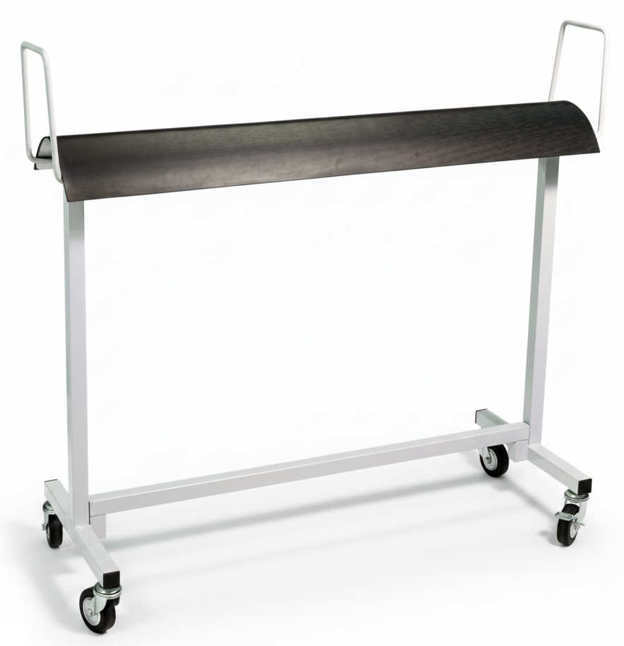 Carrello da Lavoro Industriale con Ripiano Curvo "A Schiena d'Asino" da 100 cm