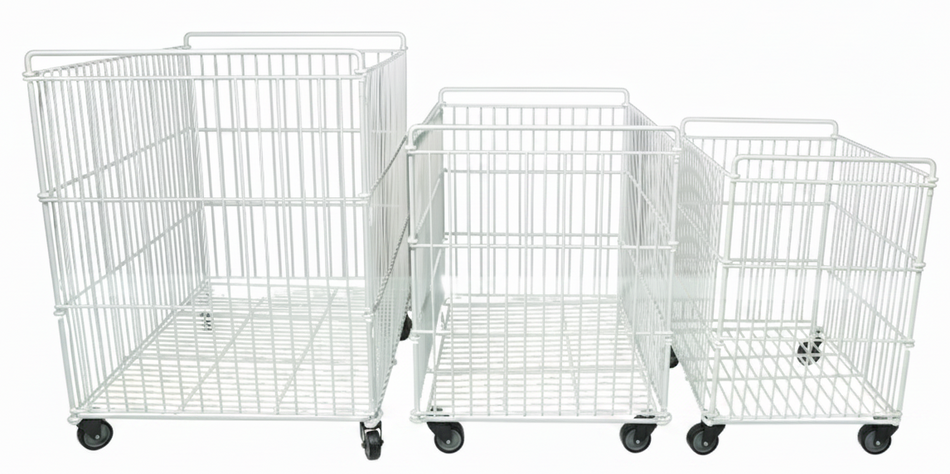 Carrello a Cesta Industriale Pieghevole e Richiudibile